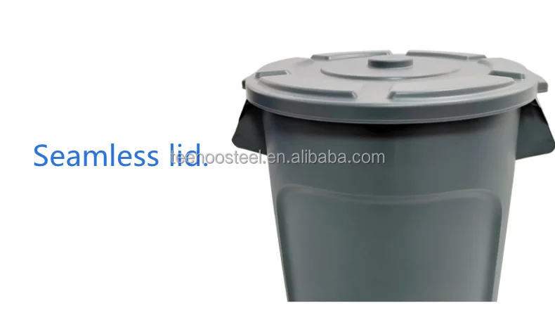 Larger  Plastic Trash can /Garbage Can with lid ,Round Solid   Plastic  Storage Trash Can