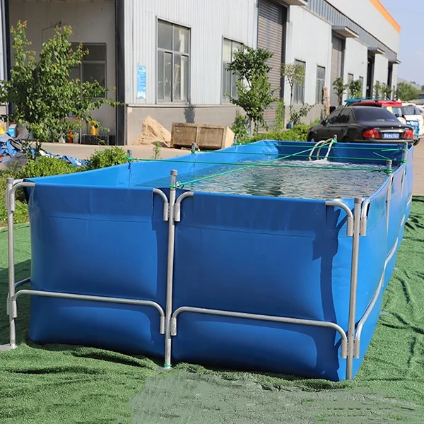 Custom 3000 liter 5000 liters  20000 liter farming geomembrane system foldable pond pvc tarpaulin fish tank price