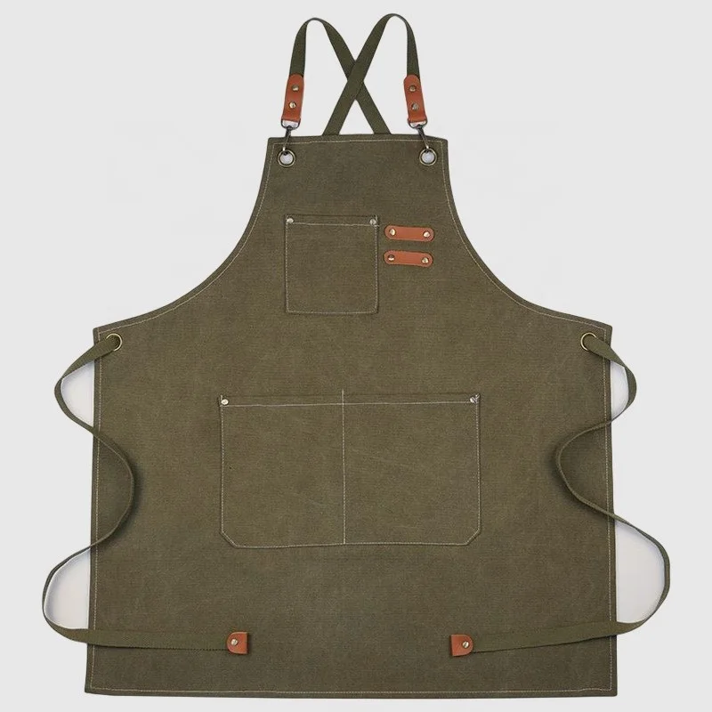 Custom Logo Adjustable Cotton Sleeveless Kitchen Apron for Cleaning for Restaurant Bakery Hairdresser Denim Kitchen Use