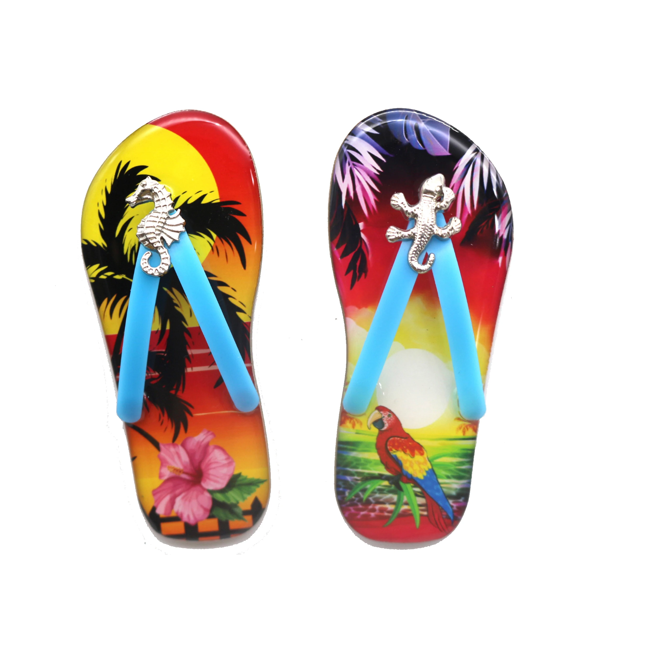 beach design souvenir epoxy fridge magnet  slipper fridge magnet