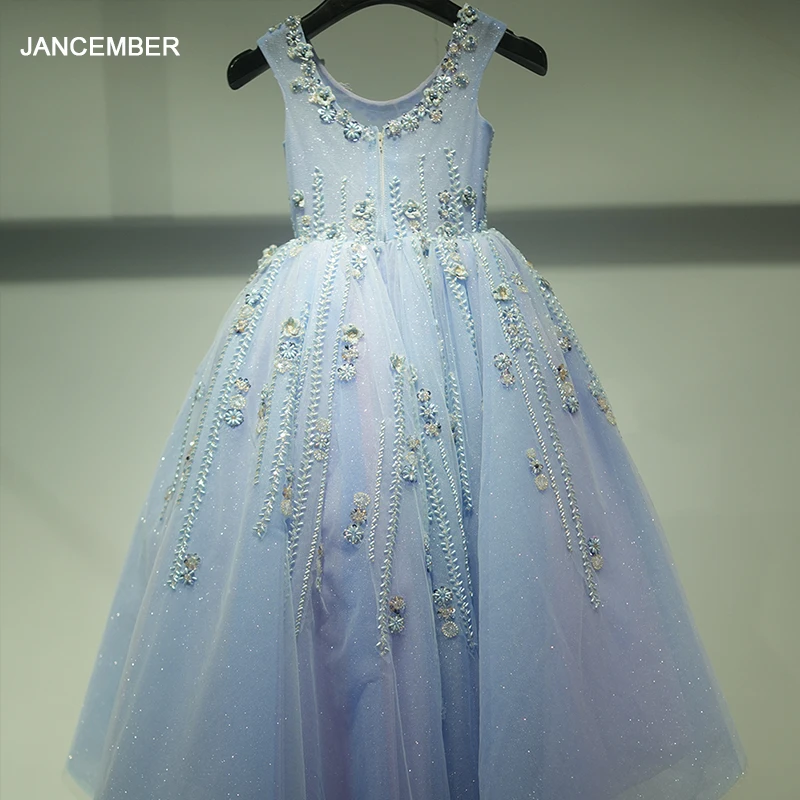 Teen Girl Sequin Long Dress Birthday Shoulderless Party Evening Dresses Kids Prom Ball Gown Princess Dress Dyb-1276