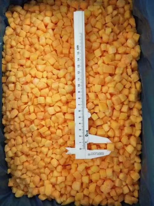 Factory Direct Sweet Delicious Durian-Type Fruit  Whole Water Bulk Packaged Cubes Frozen Yellow Peach Dices