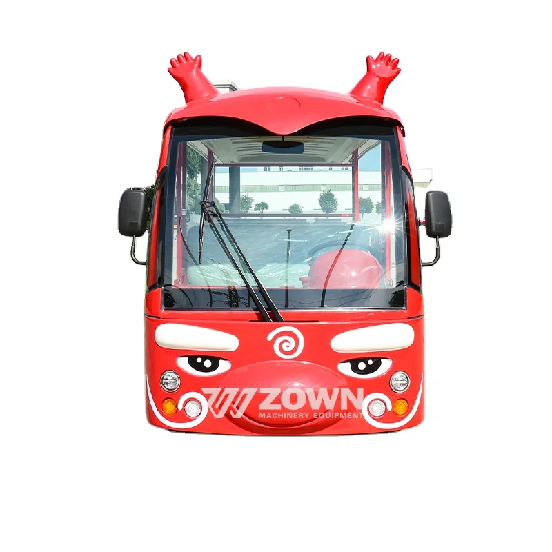 Tourist Shuttle Bus Sightseeing Bus Classic Cartoon Design Appearance Scenic Tour Bus Zoo Tours Car on Sale