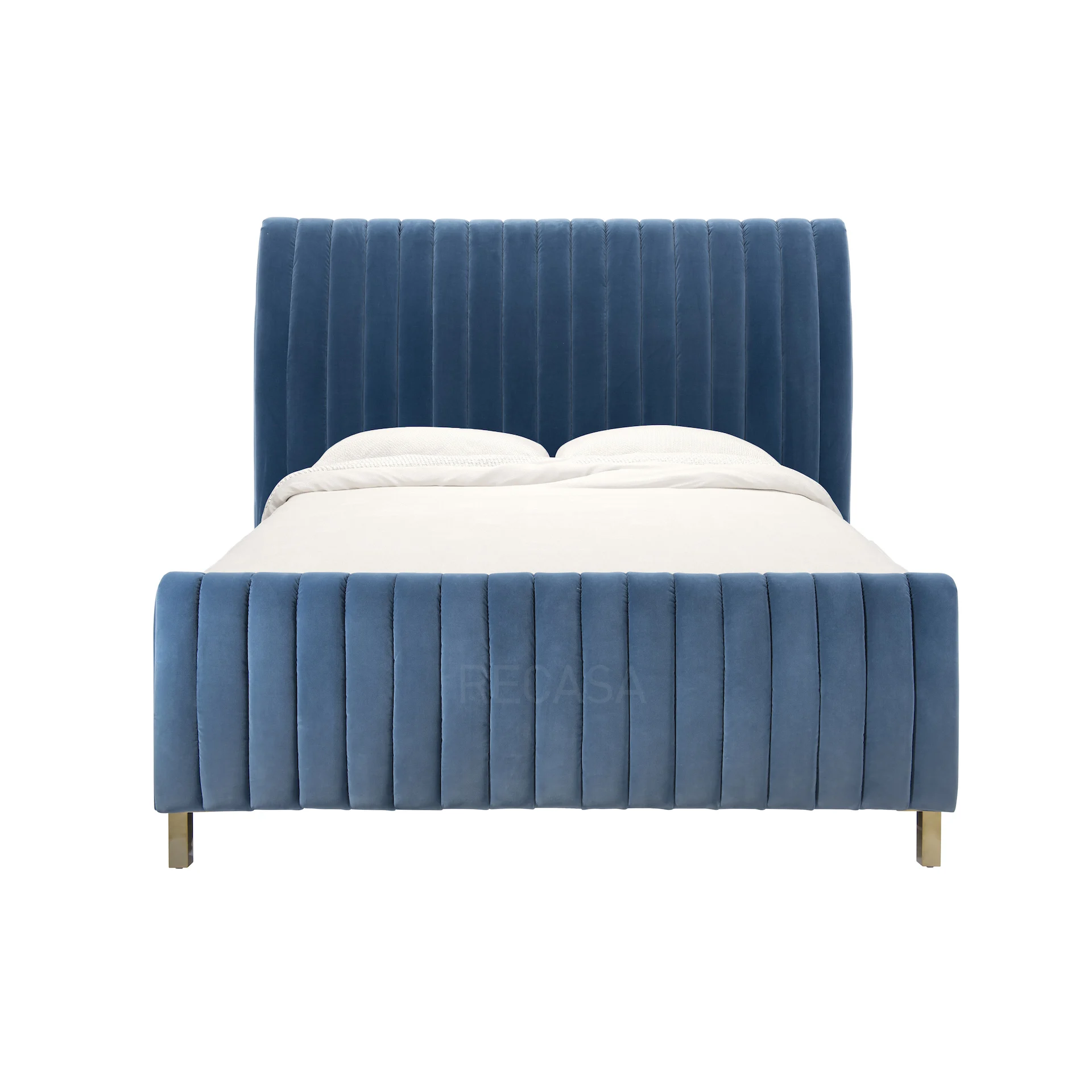 2021 China Manufactured Wooden Frame Bed Modern Velvet Bed Frame King Size Queen Size Bed