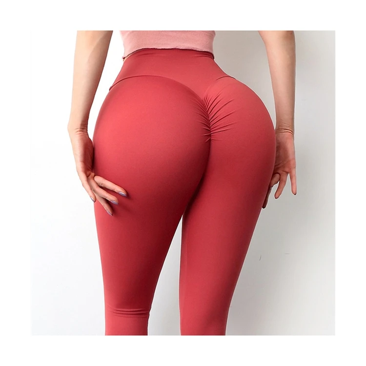 Scrunch Butt Lift Workout Leggings High Quality Naked-Feel Tummy Control Yoga Pant Female High Waist Gym V Shape Leggings