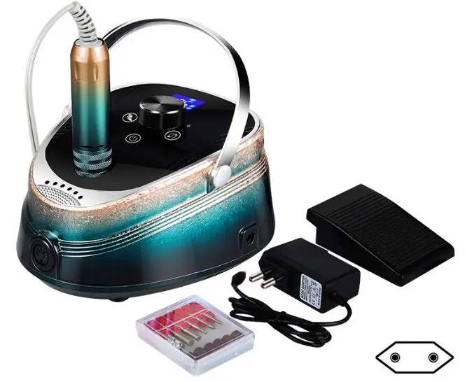 2021 Top Quality 35000rpm Electric Automatic Manicure And Pedicure Machine Acrylic Salon Nail Drill Bits Set