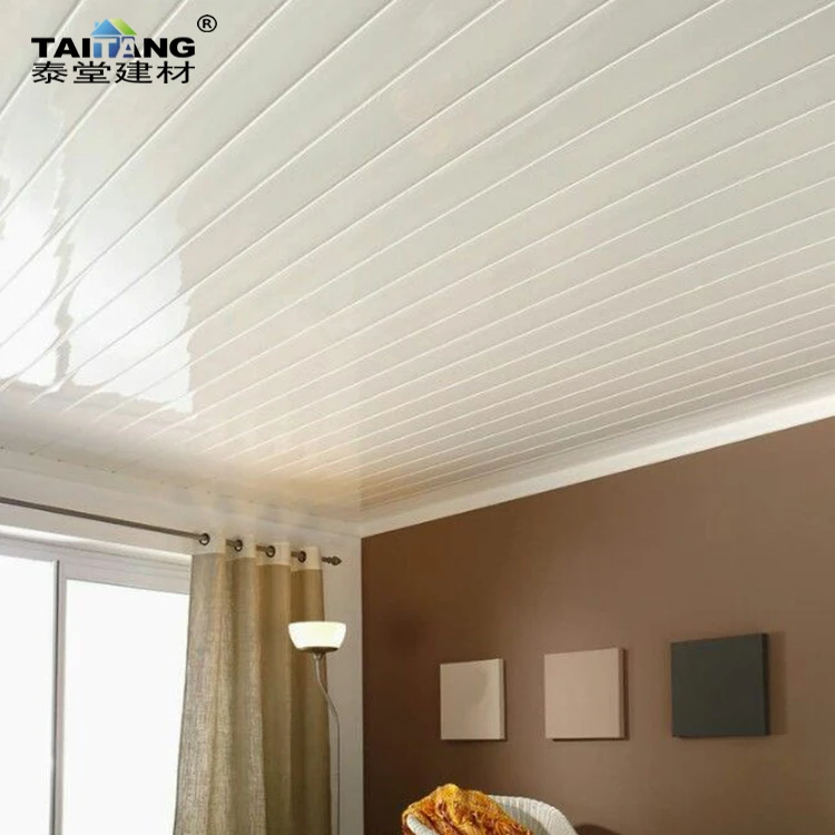 High Gloss White Pvc Ceiling Panels Boards Sheet Designs For Room