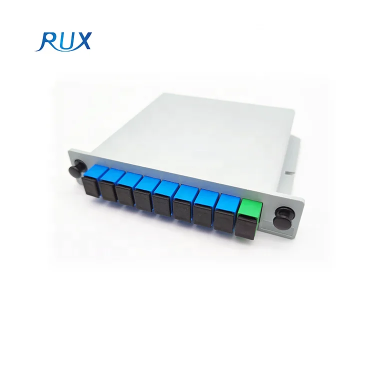 Single Mode Fiber Optic Splitter 1x8 Cassette Type Sc Upc PLC Splitter With Insert Type