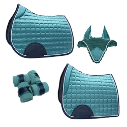 High Quality Horse Riding Products Equine Bandages Fly Crochet Veil English Saddle Pads Set Custom Equestrian Equipment