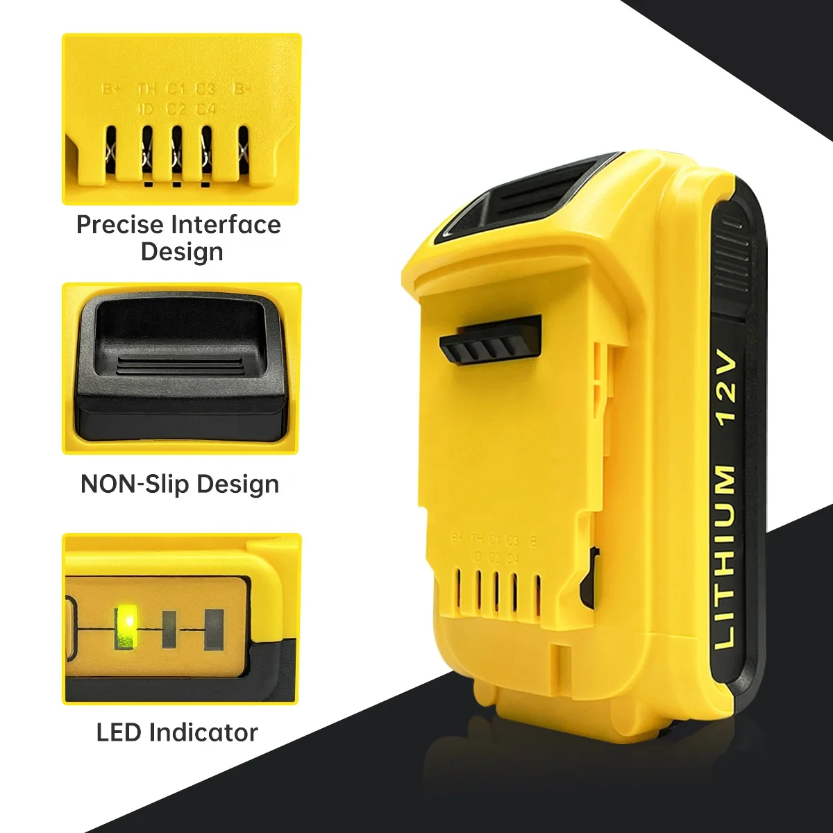 Replacement Dewalt Battery Lithium-ion 20V 2.5Ah Flex Volt Battery DCB200 Series High Capacity Battery for Dewalts Power Tools