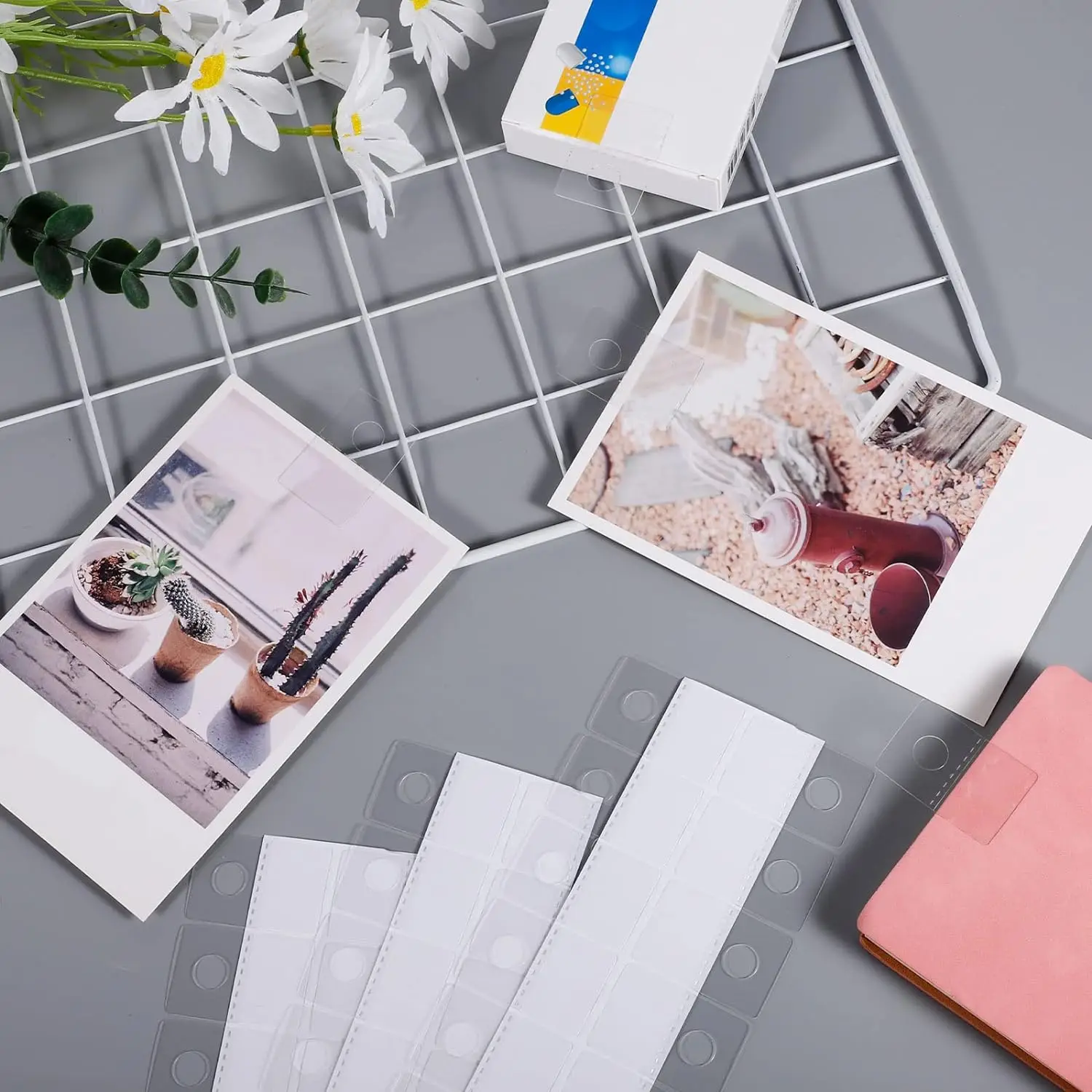 Heavy Duty Sticky Hang Tabs Plastic Round Slot Hole Self-Adhesive Hanging Tabs for Store Retail