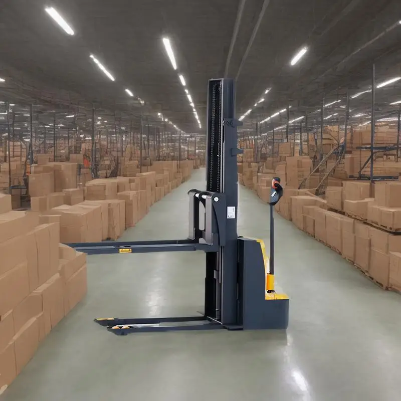 Haizhili 1.5t 2.5m Ergonomic material handling Walkie Forklift Pallet Carrier Adjustable Fork Fully Electric Stacker