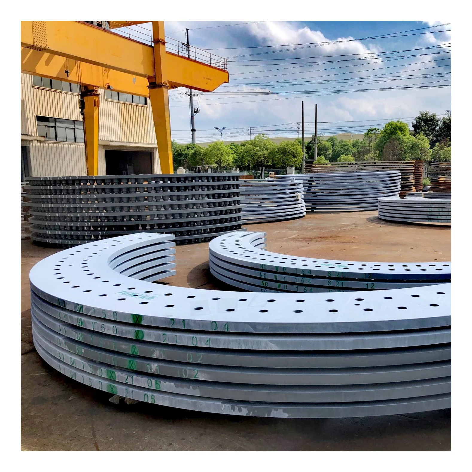 Производитель Q355NE, высокопрочная сталь, качественные продукты, ветровая турбина, термоспрей, оцинкованная анкерная подшипниковая пластина