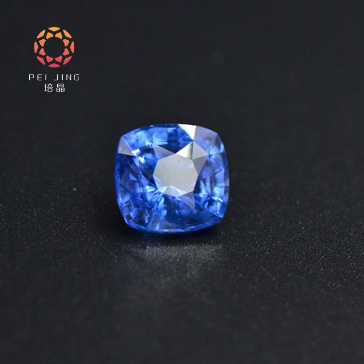 Genuine Sapphire Gemstone Prices Hpht Sapphire Gemstone Stone Blue Cushion Shape