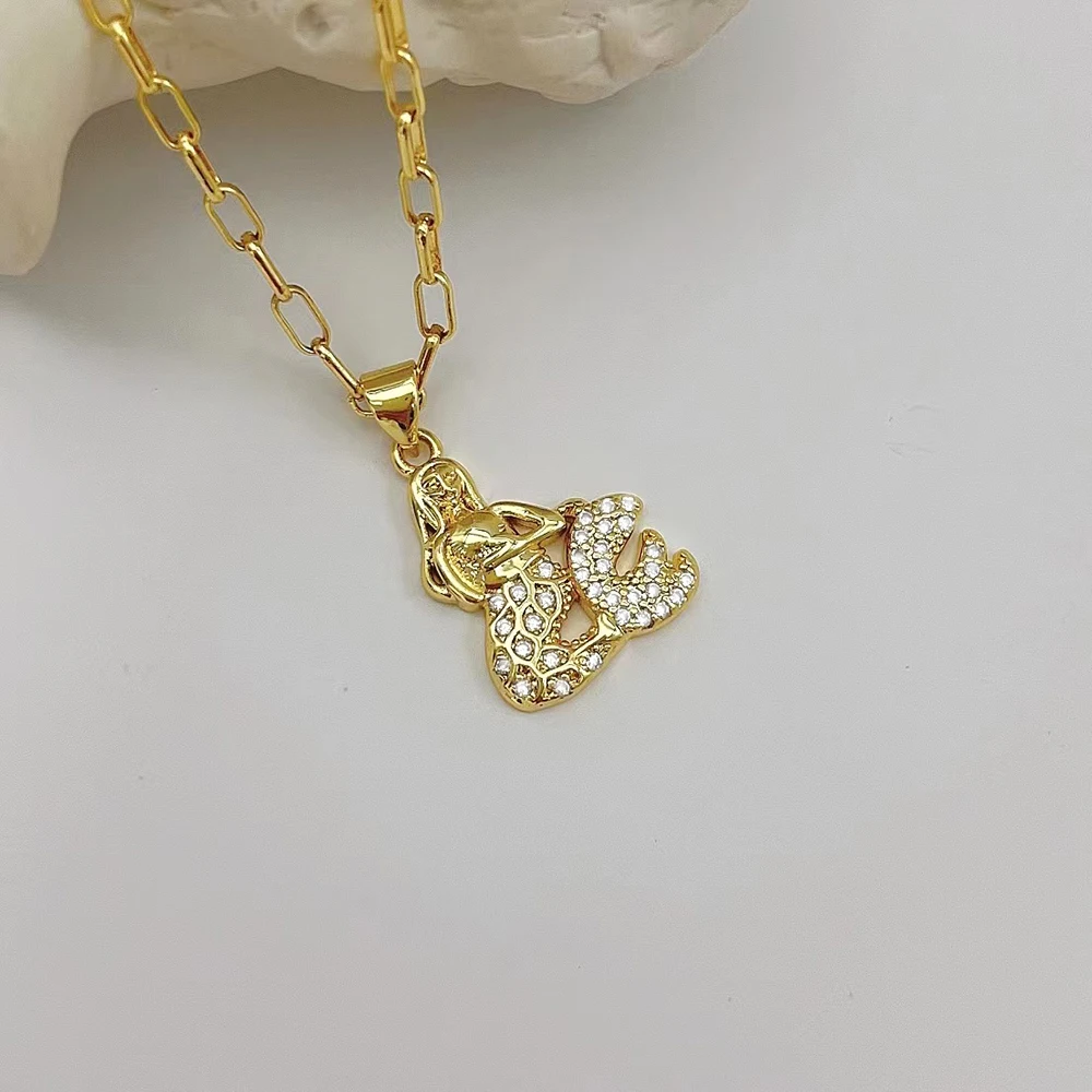 fashion jewelry animal pendant mermaid necklaces for girls