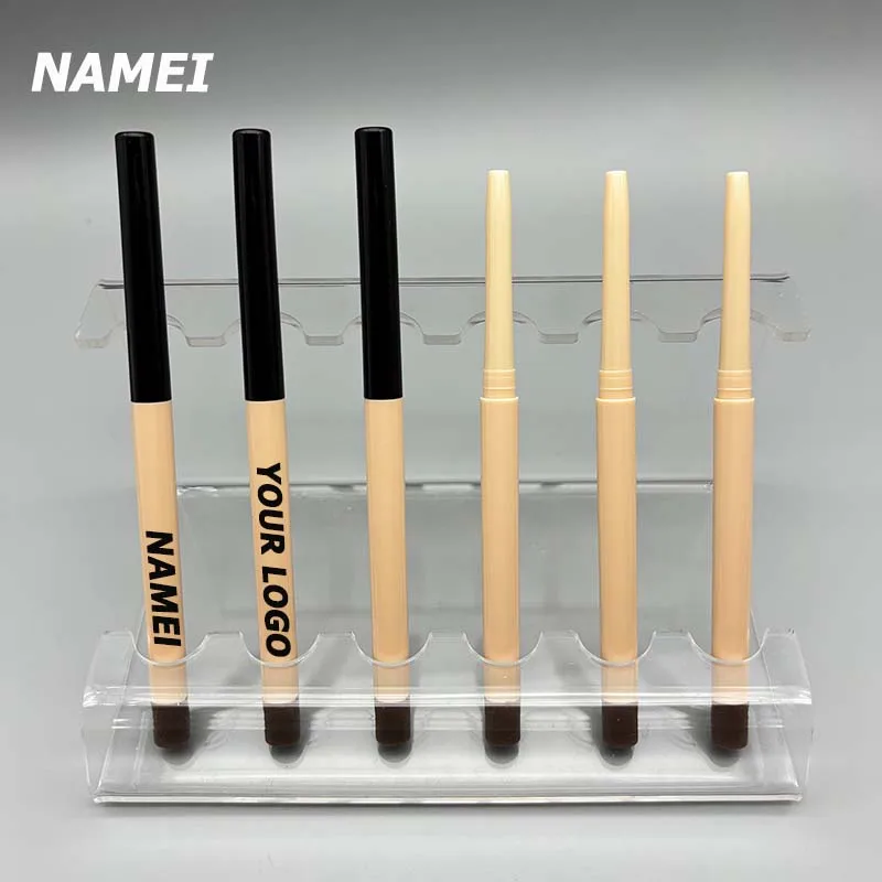 NAMEI Double ends lipliner pencil empty tubes lip liner eyeliner pencil tube eyebrow tube with Sharpener