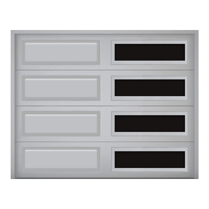 Hot sale modern design factory price aluminum alloy sectional garage doors with visual windows