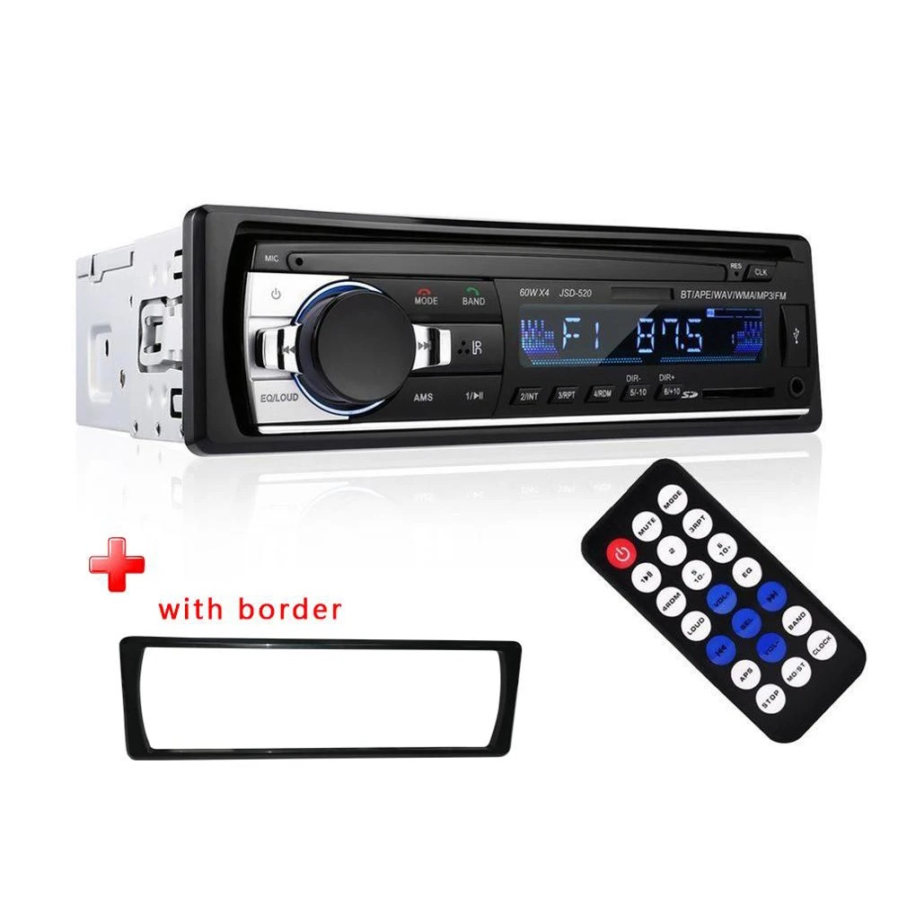 1 Din Car MP3 Player Stereo Autoradio Car Radio dvd player with FM Aux In Receiver SD USB MP3 MMC WMA JSD-520