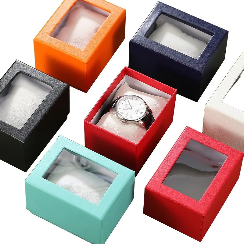 Watch Box Wholesale Price High Quality Lid And Base Storage Box With Window Watch Boxes & Cases