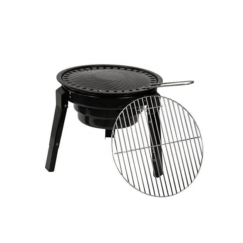New Arrival Indoor Carbon Steel BBQ Grill Japanese and Korean Restaurant Table Barbecue Smokeless Powder Coated Outdoor Use