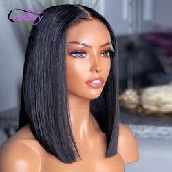 Cheap Price Short Bob Human Hair Wigs,8-14inch Mink Brazilian Lace Bob Wig,glueless Lace Front Closure Bob Wigs For Black Women