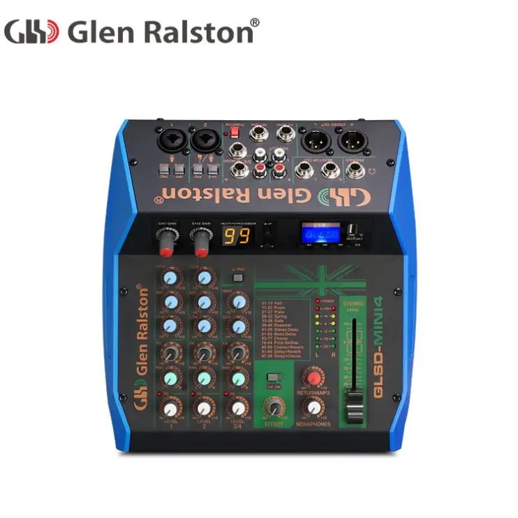 Glen Ralston 4 канала USB мини цифровой аудио микшер консоль