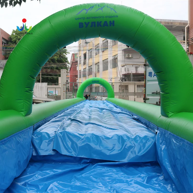 Водоскользящая горка длиной 58 м для города, надувная водная горка, аквапарк для продажи