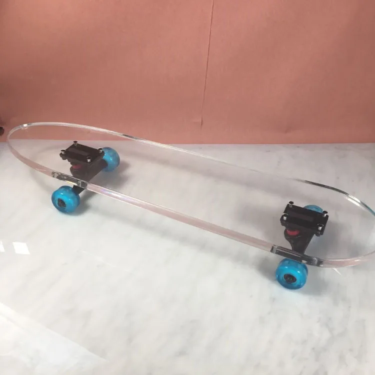 Clear Acrylic Exhibition Skateboard Deck for Decoration Wall UV Print Screen canadian maple acrylic deck palace skateboards