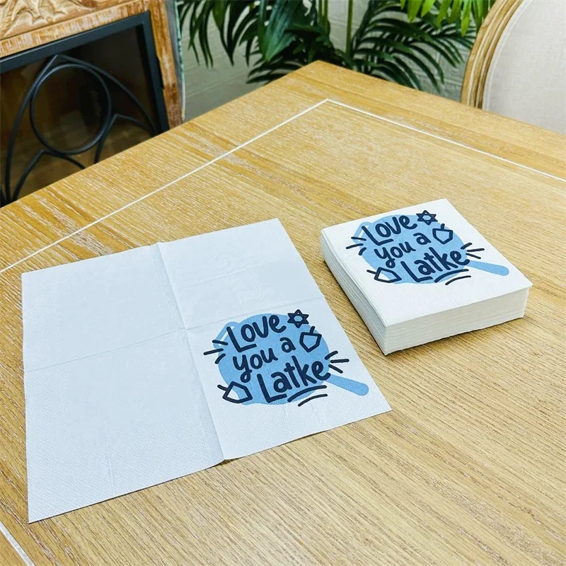 Custom square printed napkin Western restaurant steak pad paper color paper towels household toilet paper