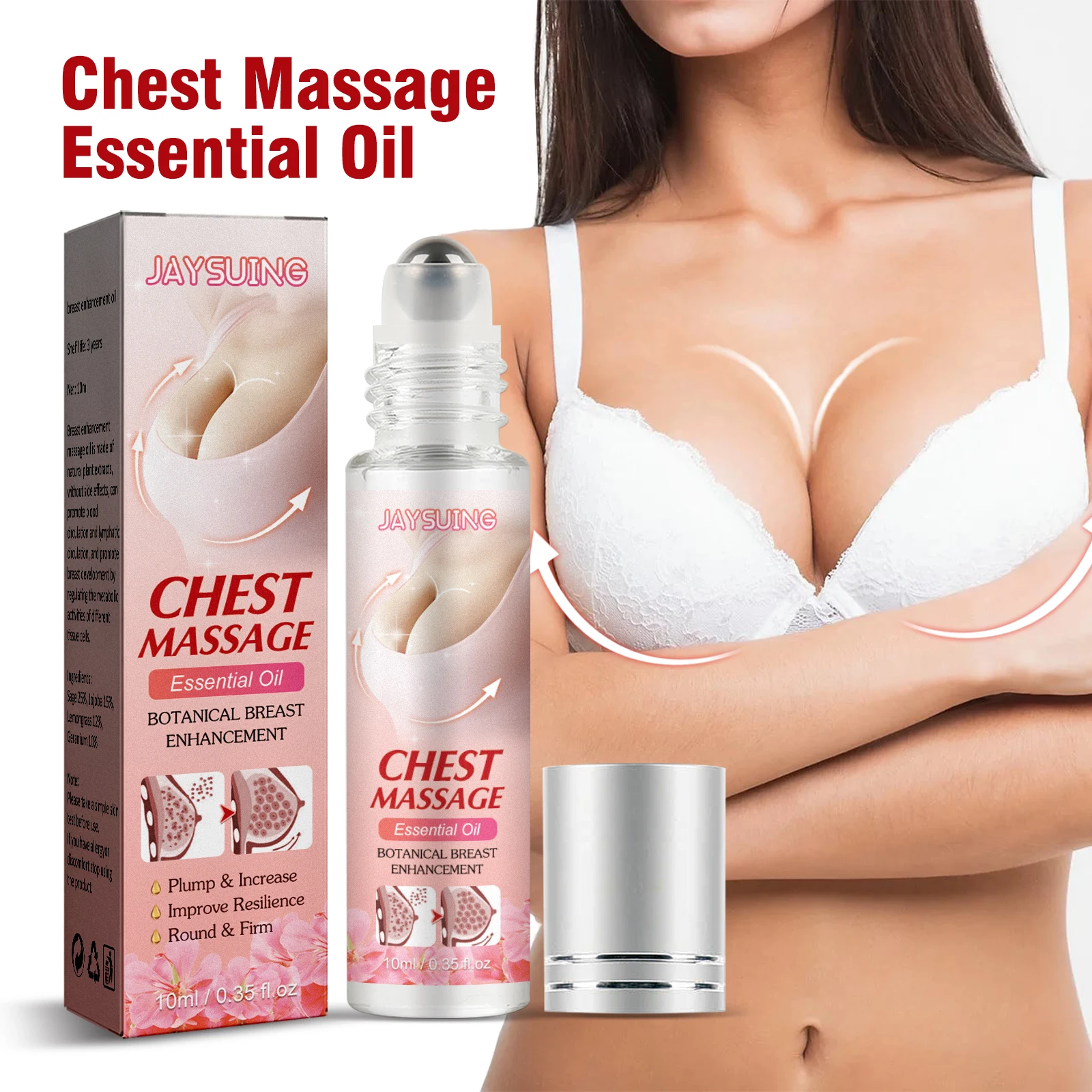 OEM Wholesale Roll-on Breast Enlargement Oil No Side Effects Bigger Boob Hot Body Firming Breast Enlarging Oil