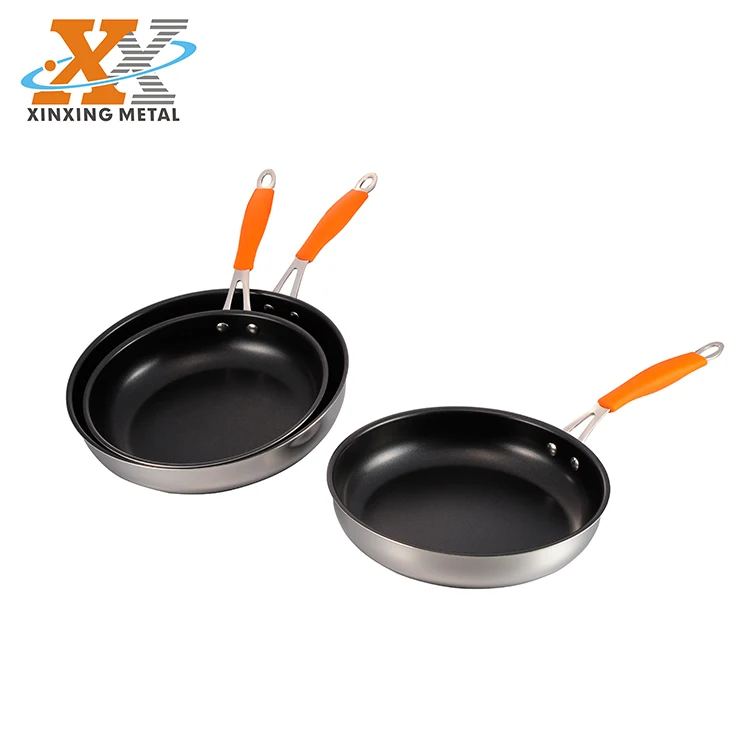 Hot Sale Frying Pan Sets Non Stick Cooking Pans Stainless Steel Frying Pans For Hotel Restaurant