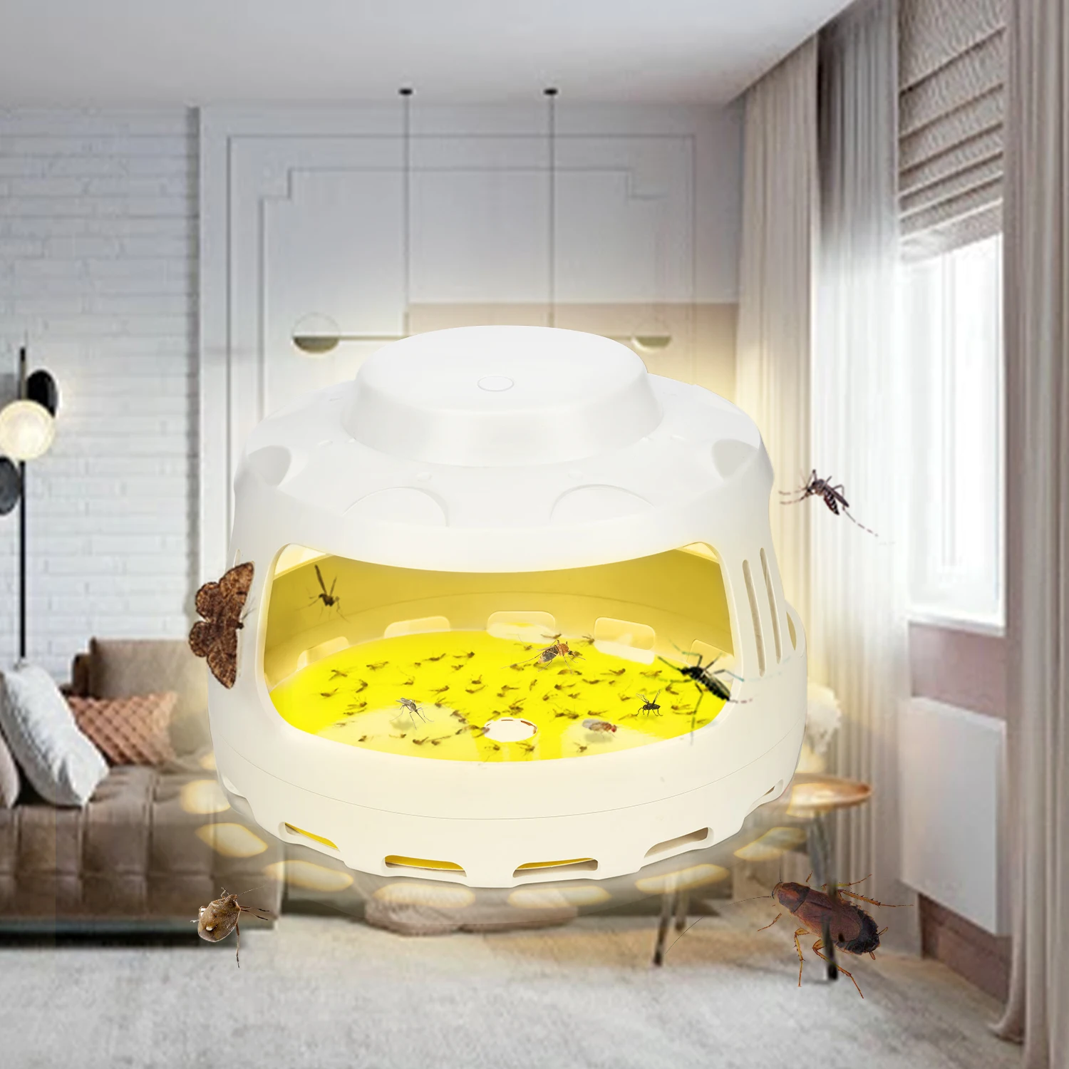 X-PEST New Non-toxic Indoor Insect Catcher Paper Live Catch Trap  Sticky Disposable Fly Glue Trap Fruit Fly Trap