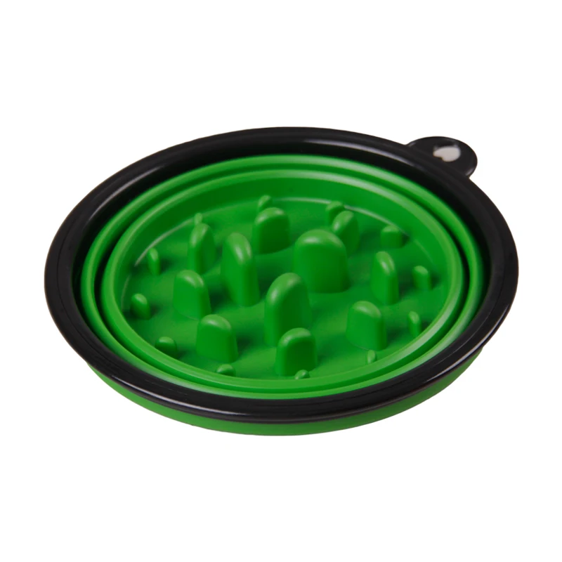 Wholesale 2 in 1 Water and Food Outdoor Dog Slow Eating Bowl Durable TPE Travel Plate Foldable Anti Choke Lick Mat