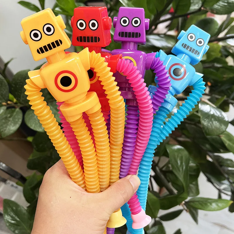 Wholesale Pop Tubes Mixed Animal Fidget Toys Cute Animal Fidget Pop Tube Giraffe Toy Fidget Tubes Sensory Suction Cup Toys