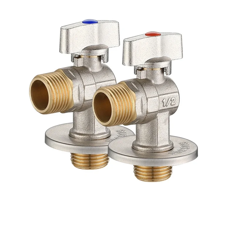 Factory direct copper large flow angle valve water stop faucet switch water heater toilet hot and cold water triangle valve