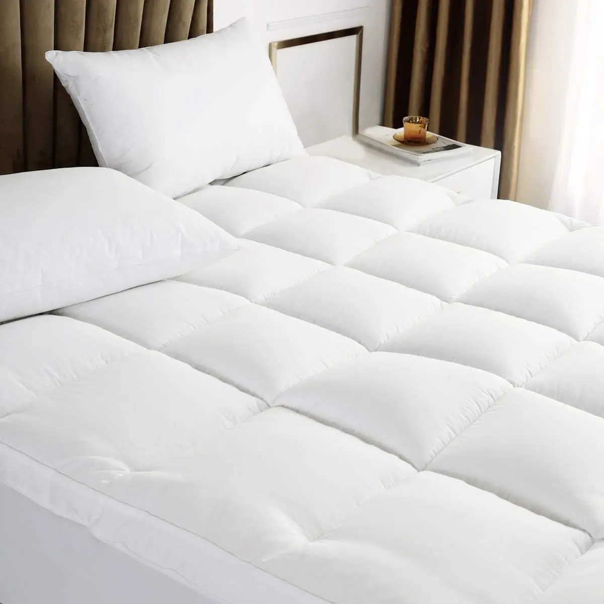 Sleeping Partner King Bed White Feather and Down Mattress Topper/Pad
