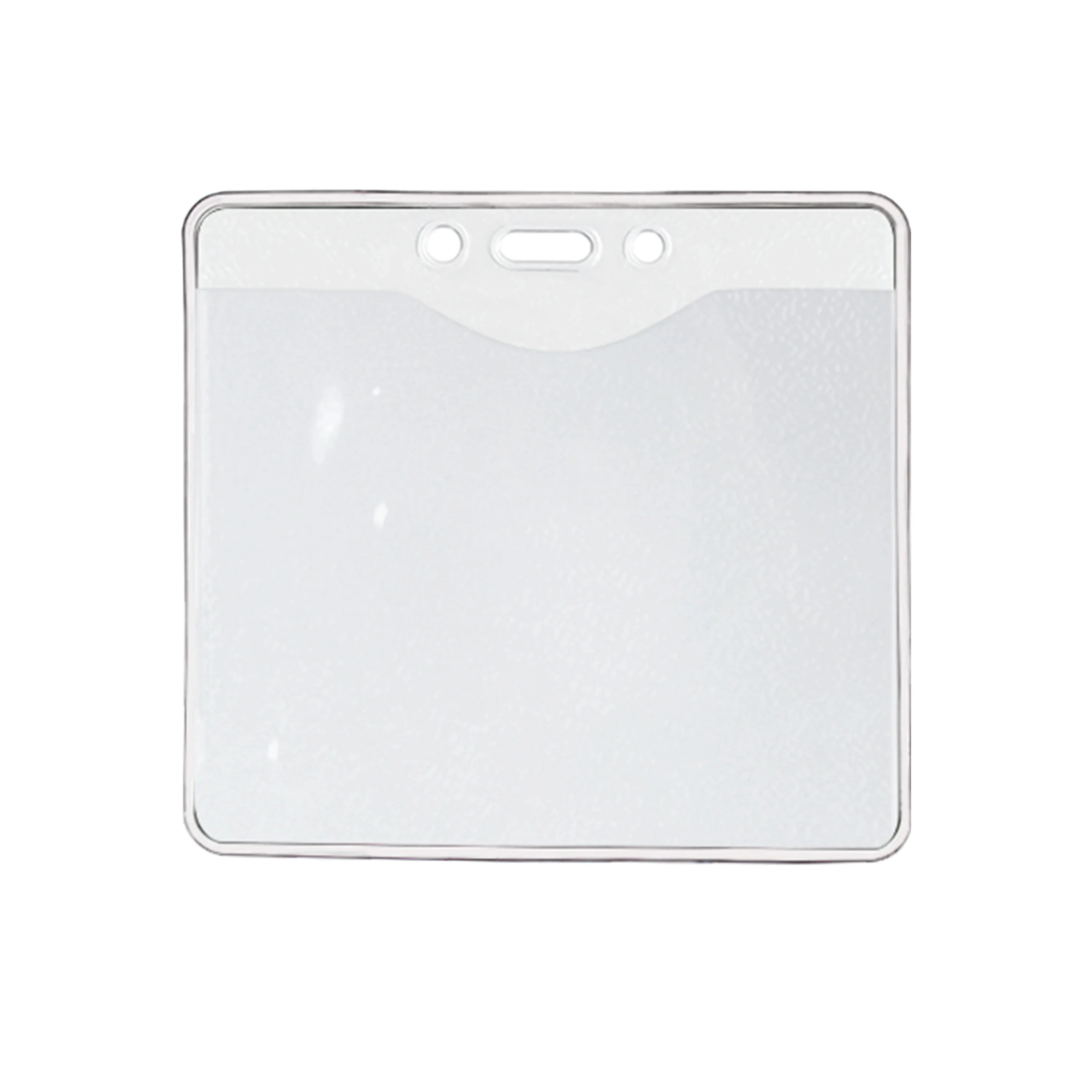 BestomTransparent Vinyl printed lanyard with ID  card Badge Holder with Slot and Chain Holes Highly Visible