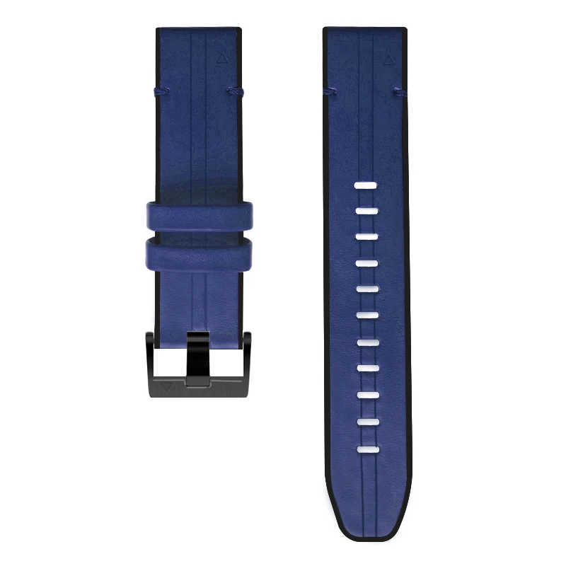 Eraysun Leather silicone watch strap 22mm 20mm 26mm Quick Release Wrist Bands Luxury for Garmin Watch