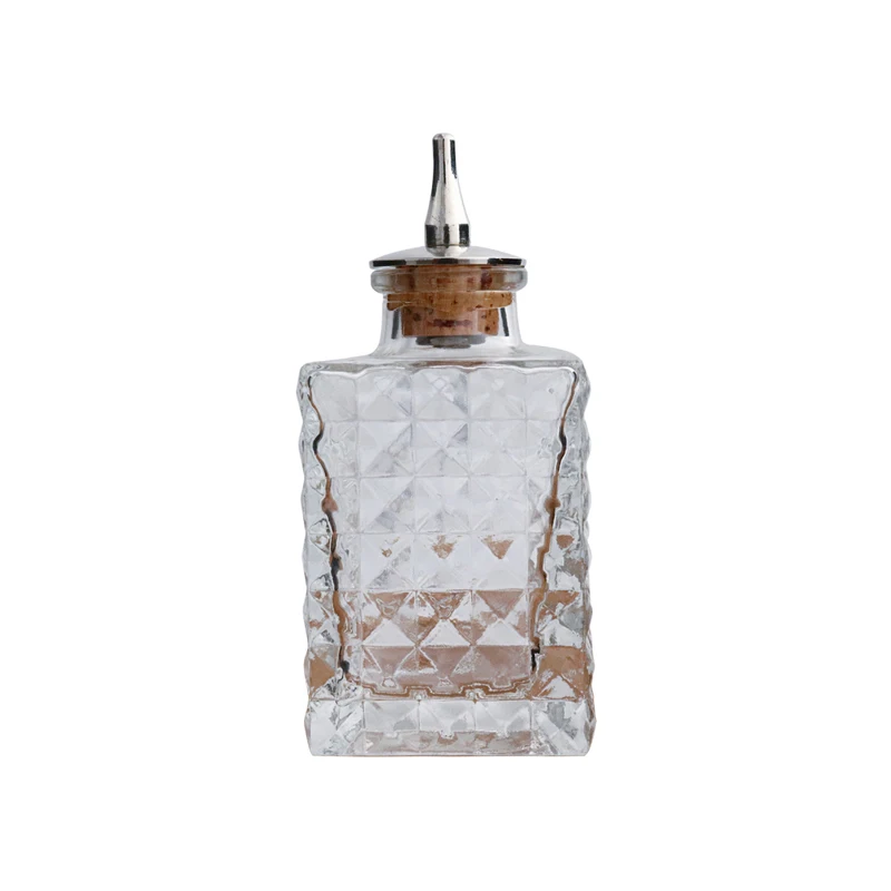 Hot Sale Glass Bitter Bottle  Barware Tool Bartender Kit absinthe Essence  medicinal wine Bottle with Lid