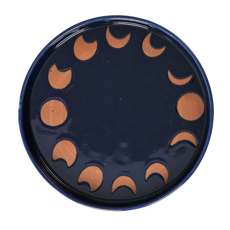 8inch Ceramic Dinner Plate Pottery Clay Salad Mixing Steak Plates and Dishes Food Serving Baking Plate Microwave Oven Safe