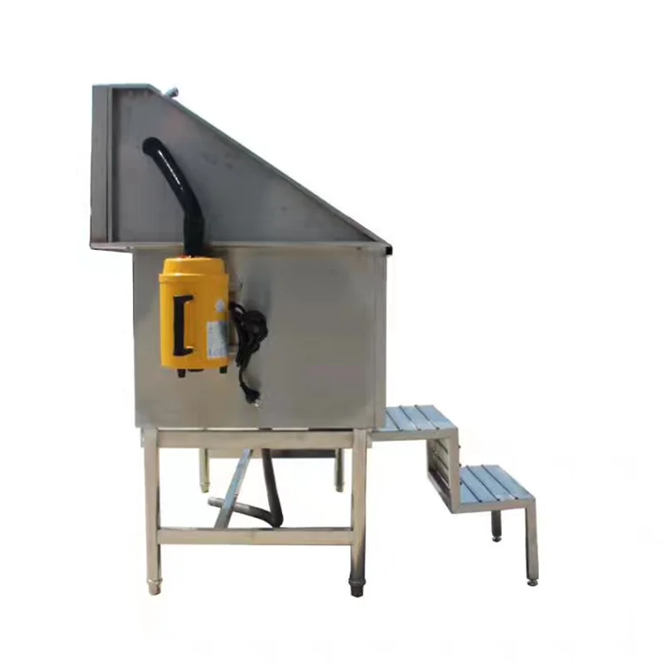  Lize factory direct supply stainless steel pet with hair dryer pedal sliding door sink bathing
