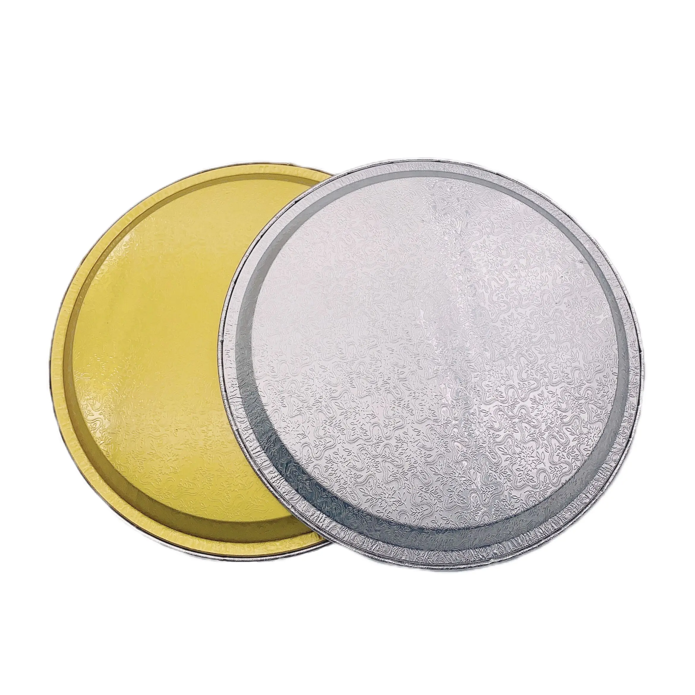 YB92 Mid East Saudi Arabia Food Packaging Round Aluminium Foil Pizza Pans Flat Disposable Use Colored Tin 12 Inch 16 Inch 3003