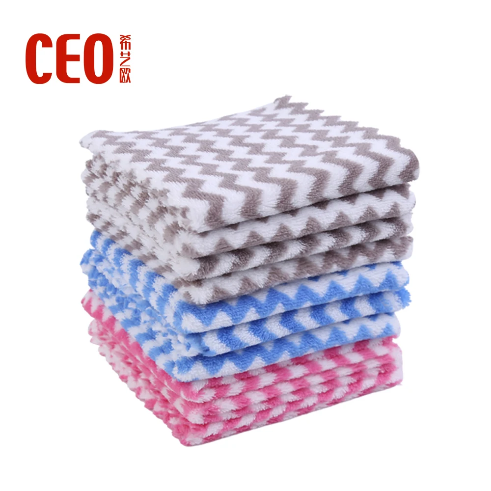 10 PCS Microfiber Absorbent Cleaning Cloth Rag Home Kitchen Cleaning Dish Towels