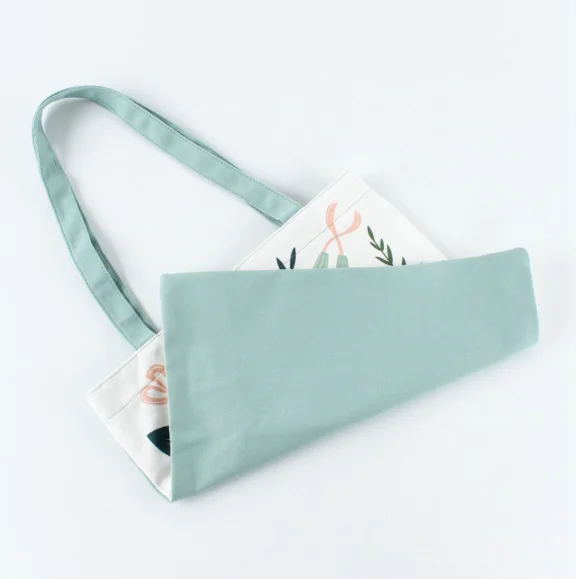 Shopping tote bag folding recycle custom logo biodegradable canvas cotton foldable customized reusable shopping bags