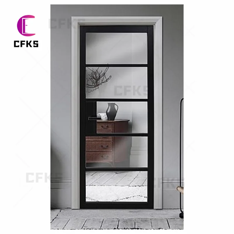 Luxury Design Exterior Glass Frame Double Tempered Glass Aluminum  French Door front doors for houses wrought iron Arc door