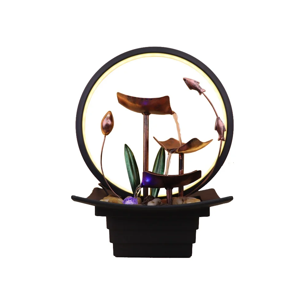 Indoor Relaxation LED Waterfall Decoration Fountain New Design Tabletop Fountains for Home or Office Beautiful Home Decor