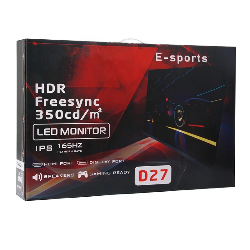 Cheap Factory Industrial Embedded IPS 27 Inch Thin Full High-definition 1K Pc Curved Desktop 144hz Gaming Monitor With Light