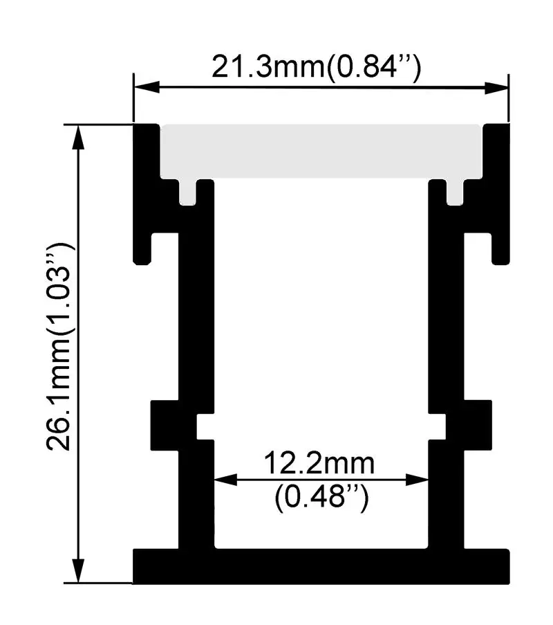 Waterproof floor aluminum profile for LED strip light/ LED aluminum profile for floor tile