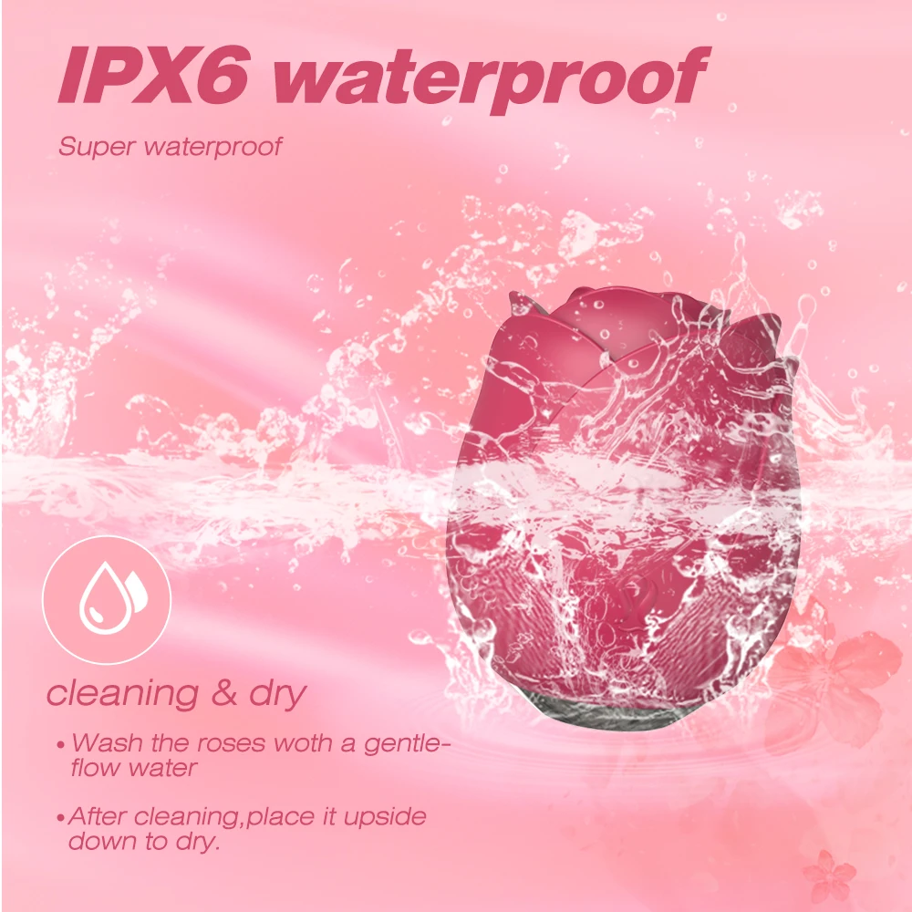 S-HANDE juguete sexual  Wholesale nipple clitoral sucking tongue vibrator rose sex toys flower vibrating vibrador rosa for women