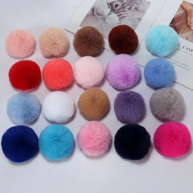 CHEAP Puffball Pom Pom Fur Ball for bag cloth keychain pendant charms